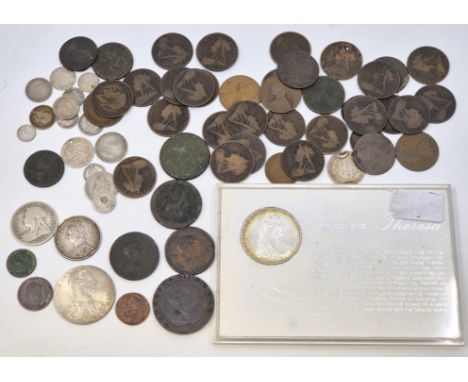 Two Austrian Maria Theresa 1780 Thaler restrike coins, one cased with information card and both in high grade, together with 