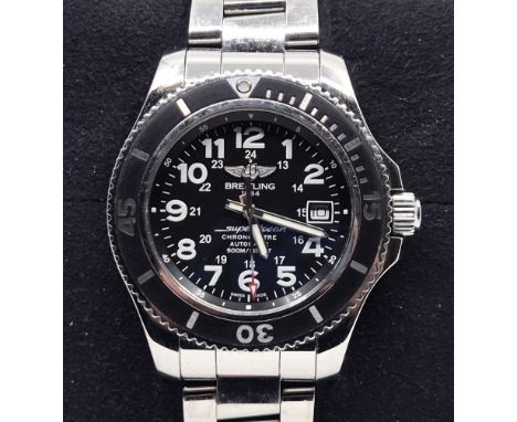 A Breitling Super Ocean II 42 gentleman's stainless steel automatic chronometer bracelet watch, 2015, ref A17365, having sign