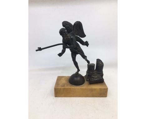 A bronze figure of Neptune, H;21.5cm&nbsp;