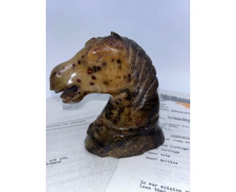 A Chinese Jade Horse carving , H:13.5cm