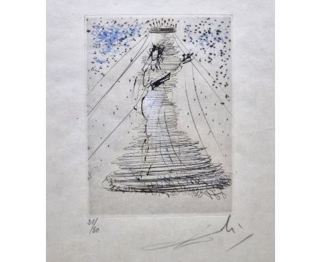 Salvador Dali (Spanish 1904-1989),&nbsp;etching with hand coloured highlights, from Les Amours de Cassandre, 1968, plate 15cm