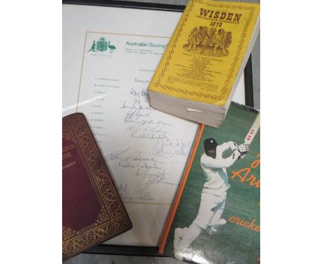 Cricketing interest; Wisden, 1964, 1972, 1978, 1979 and 1980, related works and autograph books, including; Trent Bridge scor