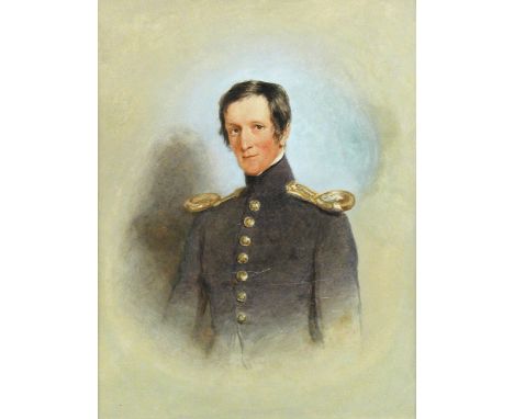 John William Wright (British, 1802-1848) Portrait of Major Richard Fawkes, 27th Regiment of Foot signed lower left with monog