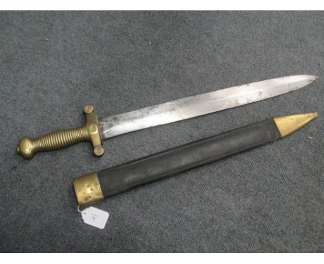 A French model 1831 artillery sidearm, complete with scabbard  