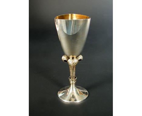 H R H Prince Charles and Lady Diana Spencer parcel gilt Wedding Goblet, by Stuart Devlin, London 1981, limited edition 40/950