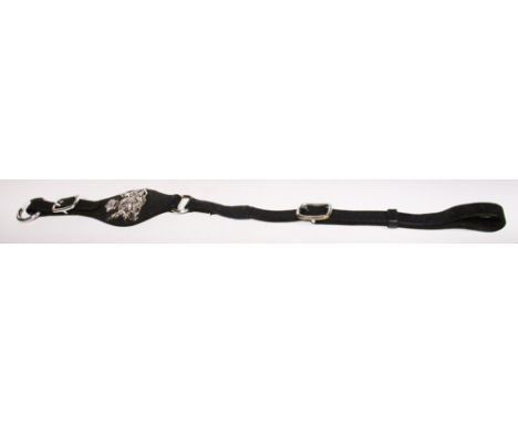 A leather and silvered metal mounted horse harness, with crest of the coat of arms of the Duke of Hamilton  