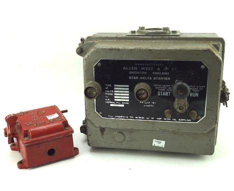 Allen West &amp; Co, Ltd of Brighton, Manual Star-Delta three-phase induction motor starter with oil dash-pot magnetic overlo