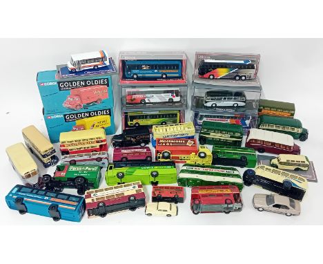 Corgi, a large collection of mainly Corgi vehicles, to include buses and haulage, together with a Dinky Toys Routemaster bus,