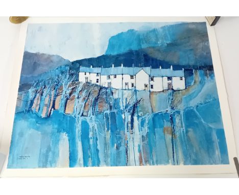 Martin Procter (b.1942), a print of 'Slate Hill I', unframed, overall size 59cm x 73cm.