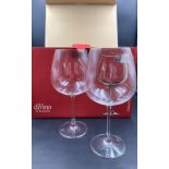 A set of six Burgundy glasses, diVino by Rosenthal