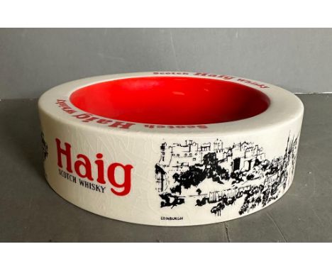 A ceramic Haigs Scotch whisky ash tray 