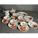 A part Royal Albert tea service "Poinsettia"