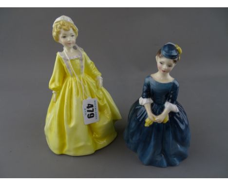 F G Doughty Royal Worcester figurine 'Grandmother's Dress', no. 3081 and a Royal Doulton figurine 'Cherie' HN2341