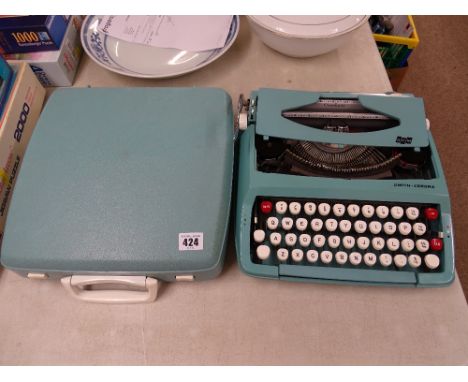 Cased vintage typewriter by Smith Corona