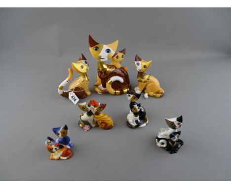Collection of stylized Goebel cats by Rosina Wachtmeister