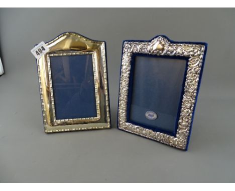 Two modern silver portrait frames