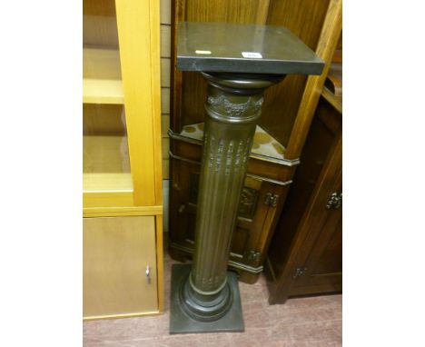 Planter stand with reeded column