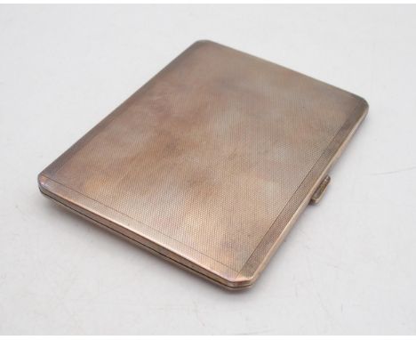 A George VI silver cigarette case, by William Neale Ltd, Birmingham 1939, with engine turned decoration, 147gms&nbsp; Conditi