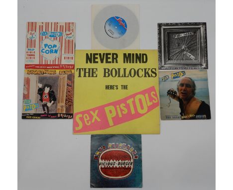 VINYL RECORDS a good copy of Never Mind the Bollocks here's the Sex Pistols V2086 run out V2086 A 3 with the one side single 