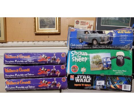 AMT Ertl Star Wars Imperial Tie Fighters Plastic Model Kit, AIRFIX Shaun the Sheep Timmy, Bitzer and Tractor kit,&nbsp; &nbsp