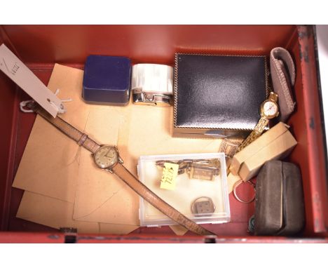 Gold case Rotary wristwatch, the manual wind movement overwound; and other jewellery.