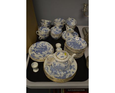 Royal Worcester Blue Dragon part dinner and tea set, to include: fifteen tea cups, twelve saucers, six plates and various oth