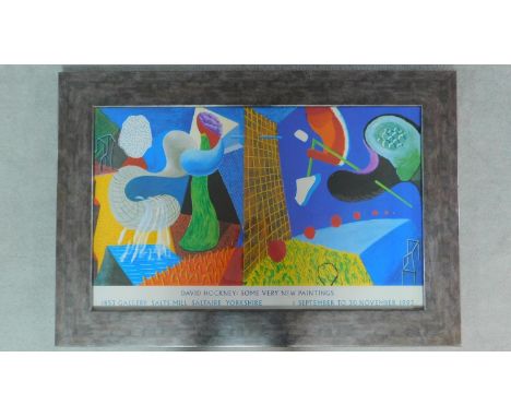 A framed David Hockney print, 1853 Gallery Salts Mill Saltaire, Yorkshire. 84x122cm 