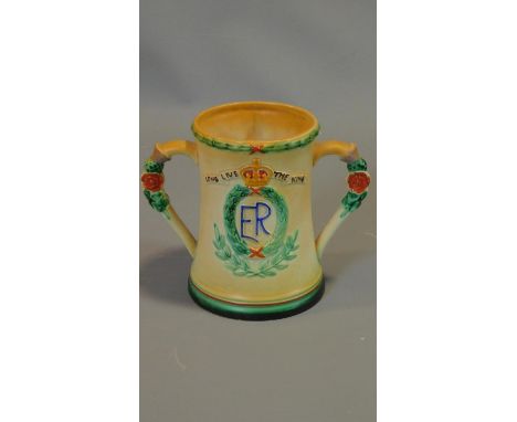 A two handled ceramic commerative mug for Edward VIII's coronation. H.17cm 
