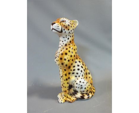 Ceramic cheetah. H 48 cm. 