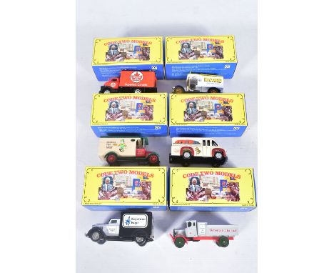 SIX BOXED MATCHBOX CODE 2 MODELS, to include ATM02 'Beckers Pretzels' Bakeries truck in cream, green and red, MICA Australia 