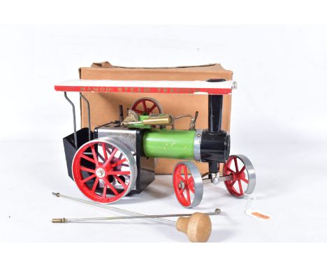 A BOXED MAMOD LIVE STEAM TRACTION ENGINE, No.T.E.1, not tested, play worn condition, with minor paint loss and wear, has been