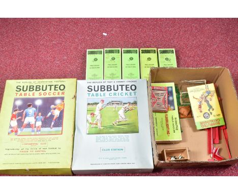 A QUANTITY OF BOXED AND UNBOXED SUBBUTEO ITEMS, to include five boxed heavyweight teams, including no.45, three of which are 