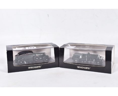TWO BOXED PAUL'S MODEL ART MINICHAMPS 1/43 SCALE BENTLEY CAR MODELS, 6.5 litre Gurney Nutting Saloon 'Blue Train Special' 193