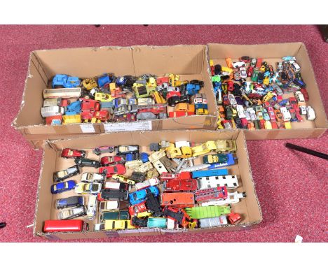 A QUANTITY OF UNBOXED AND ASSORTED PLAYWORN DIECAST VEHICLES, to include Dinky, including Empire Flying Boat, No.60r/60x, Vik