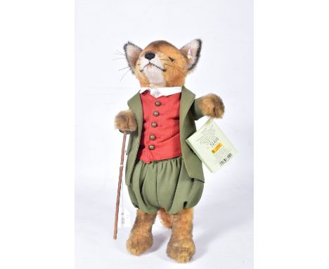 AN UNBOXED STEIFF LIMITED EDITION BEATRIX POTTER MR TOD FIGURE, No.EAN662492, limited edition No.1405 of 1500, complete with 