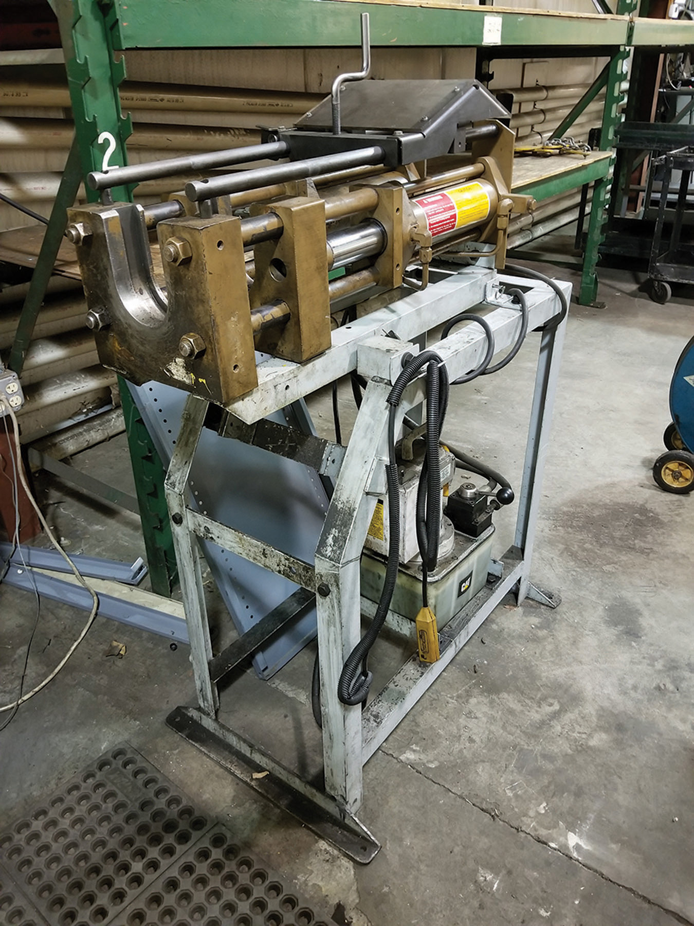 CATERPILLAR 50 TON HYDRAULIC HORIZONTAL HOSE COUPLING PRESS; MODEL 250