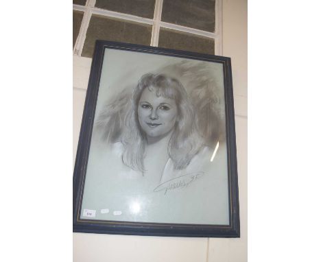CONTEMPORARY PORTRAIT OF A YOUNG LADY, INDISTINCTLY SIGNED, F/G