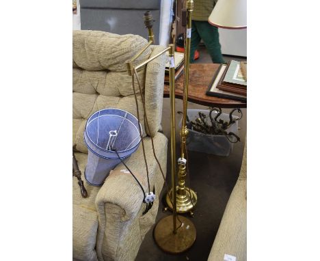 BRASS FINISH ADJUSTABLE STANDARD LAMP