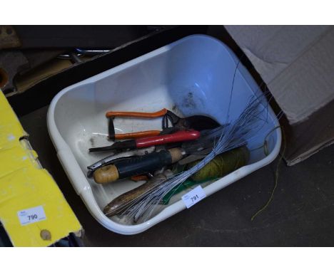 TUB OF VARIOUS TOOLS