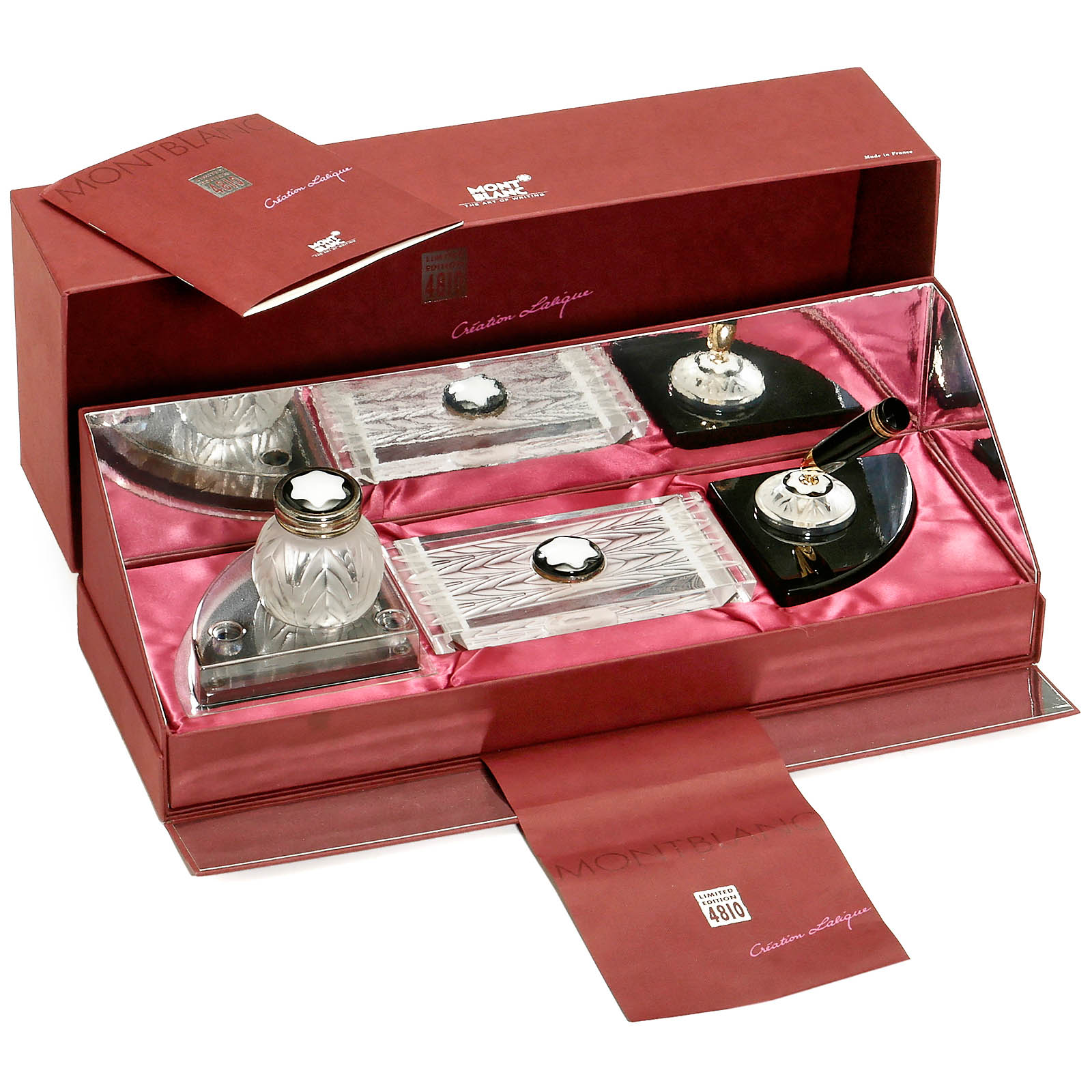 Montblanc "Creation Lalique" Desk Set, 1991 Limited edition no. 2131/