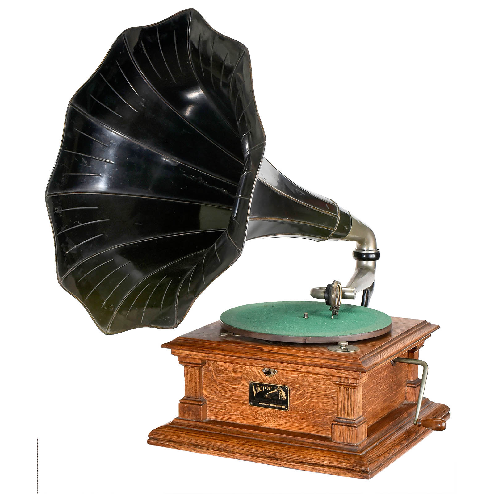 Victor V Horn Gramophone, 1908 Serial no. 43575, manufactured by