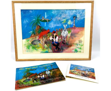 Robin Richmond (American b.1951), framed and glazed watercolour The Magic Flute, number 4, signed Robin Richmond, 34 x 49cm. 