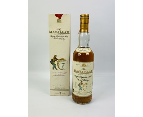 70cl The Macallan Seven Years Old Single Highland Malt Scotch Whisky, imported by Giovinetti &amp; Figle Milano, in cardboard