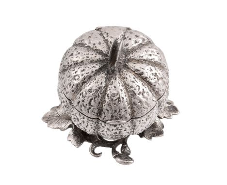 An unusual early Victorian silver table top nutmeg grater by Edward   An unusual early Victorian silver table top nutmeg grat
