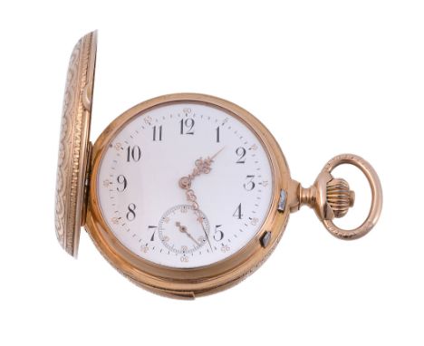 A Swiss 18 carat gold full hunter repeater pocket watch, ref. 7725, no   A Swiss 18 carat gold full hunter repeater pocket wa