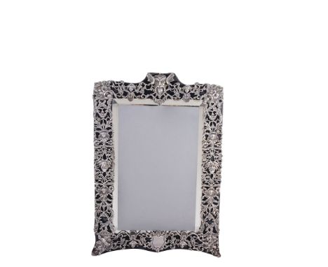 A late Victorian silver framed easel mirror by William Comyns, London 1890   A late Victorian silver framed easel mirror by W