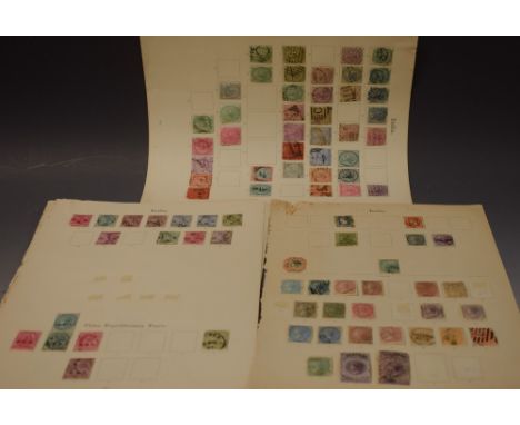 ** Stamp /stamps  : Four quality sheets of fine old India including good first issues with high cvPLUS12 sheets of Indian Sta