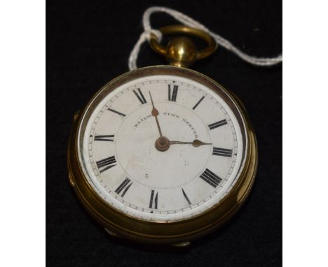 A Railway Timer pocket watch, with verge movement, Thomas Dickinson, Boston