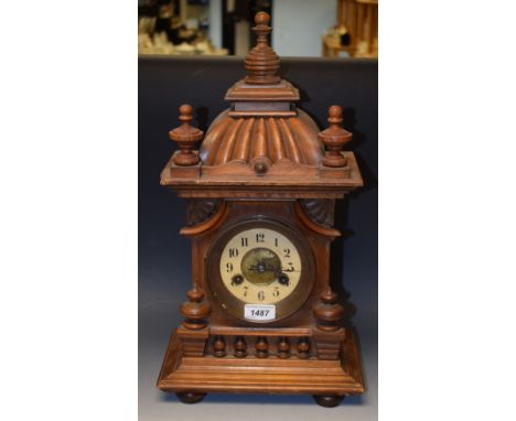 A Jungens mahogany mantel clock