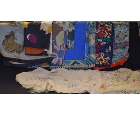 Lady's Accessories - silk scarves including Hermes, Grand Apparat, Liberty, Pierre Balmain, Mantero, Jacqmar, Richard Allan